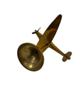 Vintage Brass Airplane on Stand | Mid-Century Aviator Sculpture