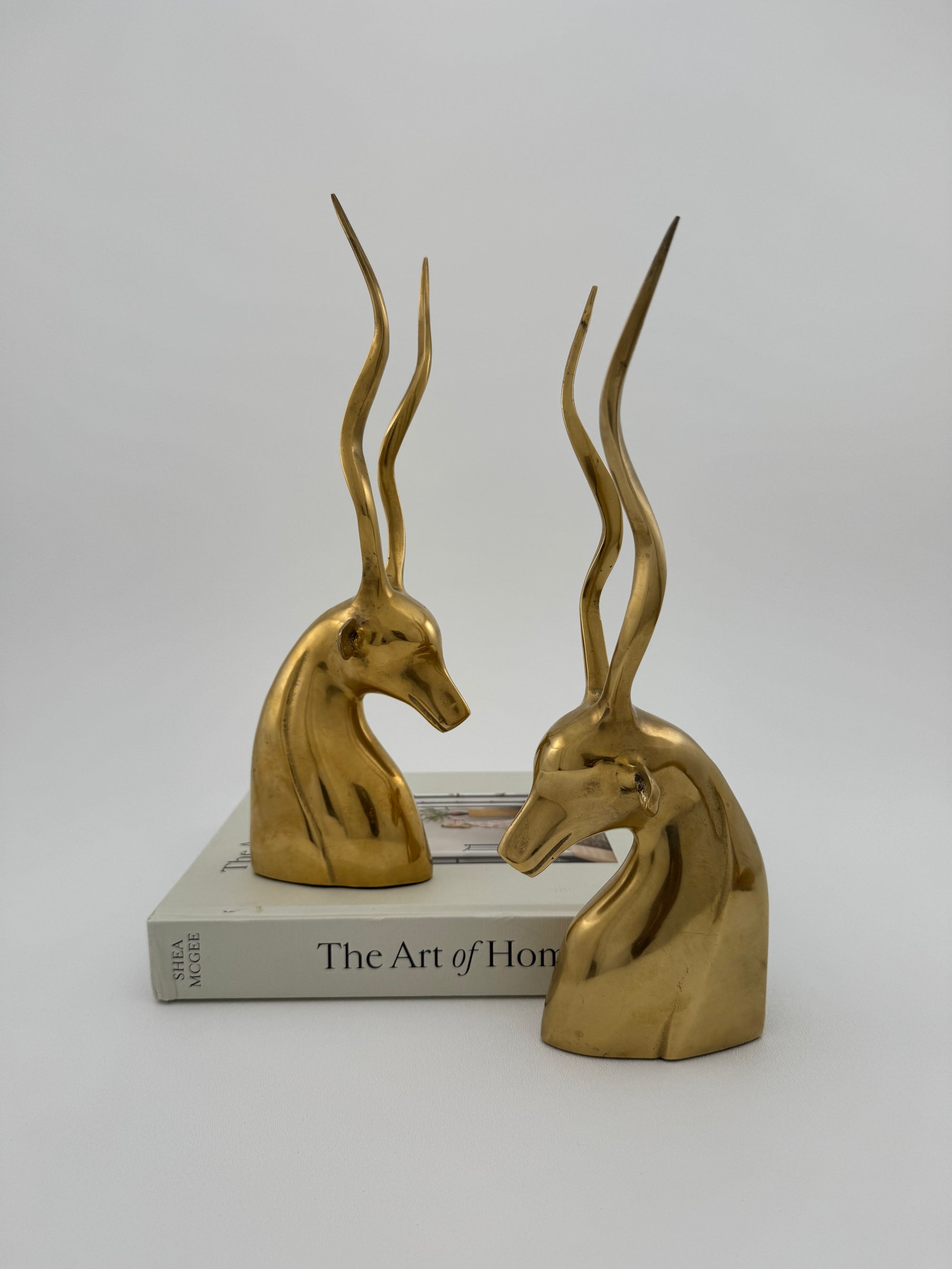 Vintage Brass Antelopes- A  Pair