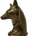Vintage Brass Wolf Coin/Wish Bank