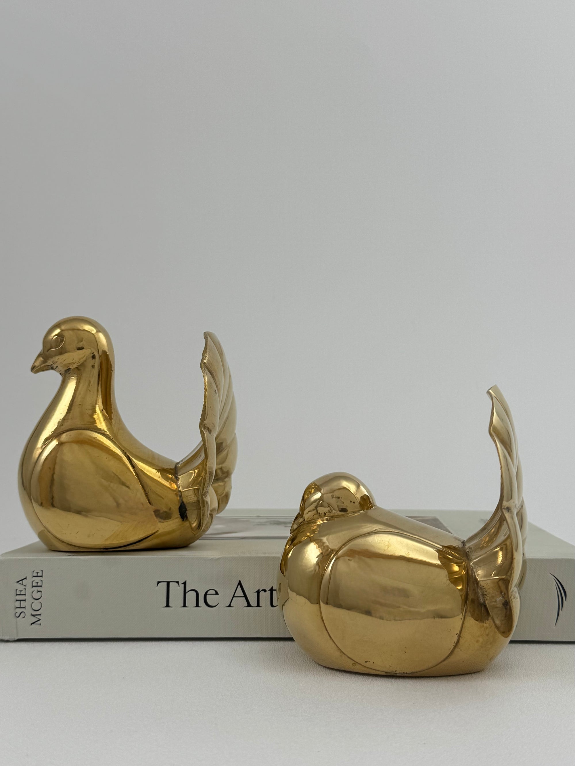 Vintage Brass Birds-A Pair