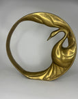 Dolbi Cashier 1984 Brass Swan Ring Sculpture – Large Mid Century Modern