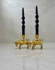 Vintage Brass Bull Candleholders