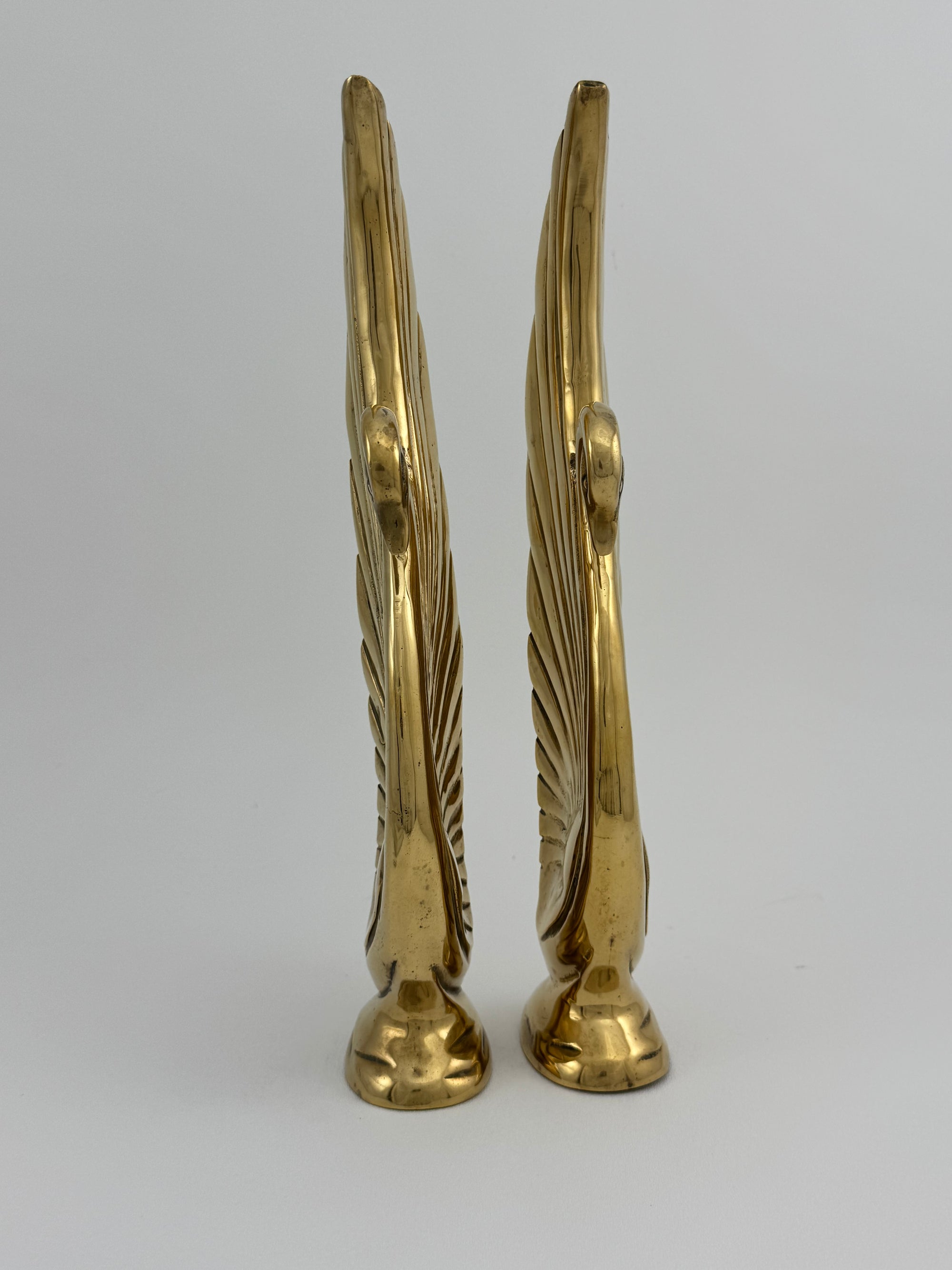 Vintage Brass Swans-A Pair