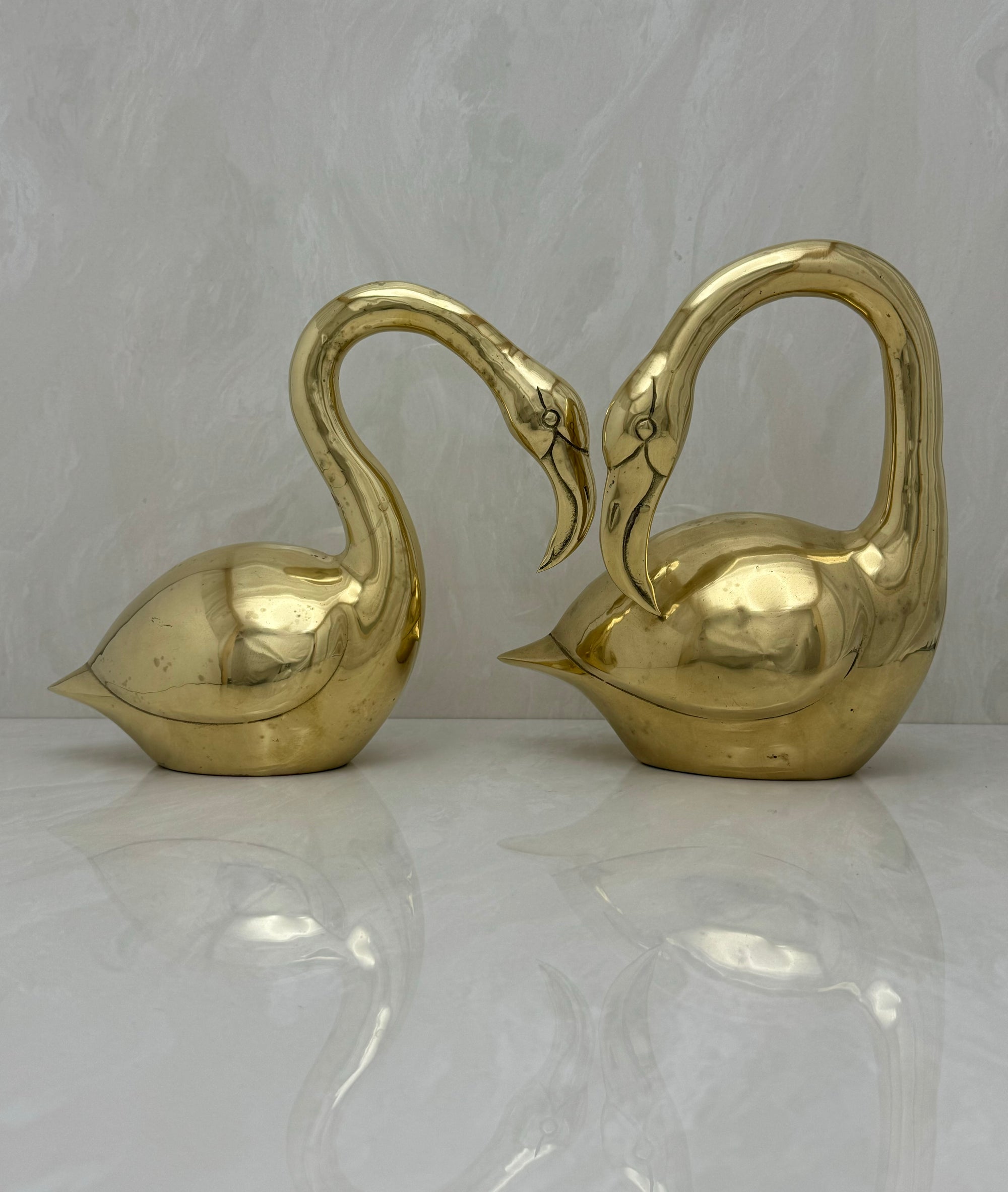 Vintage Brass Flamingos-A Pair