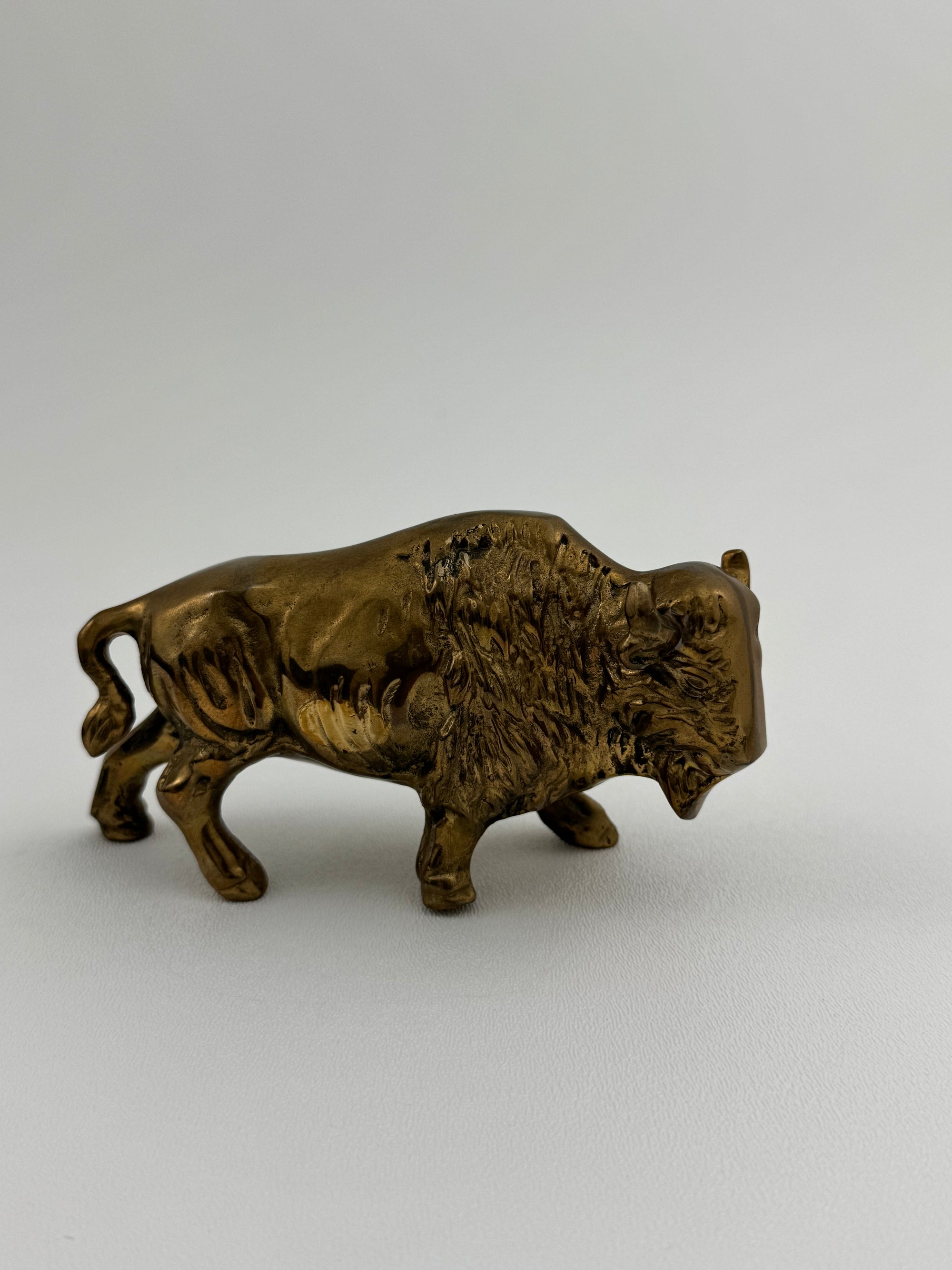 Vintage Brass Bison