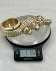 Vintage Brass Alligator Ashtray/Candleholder/Ring Dish