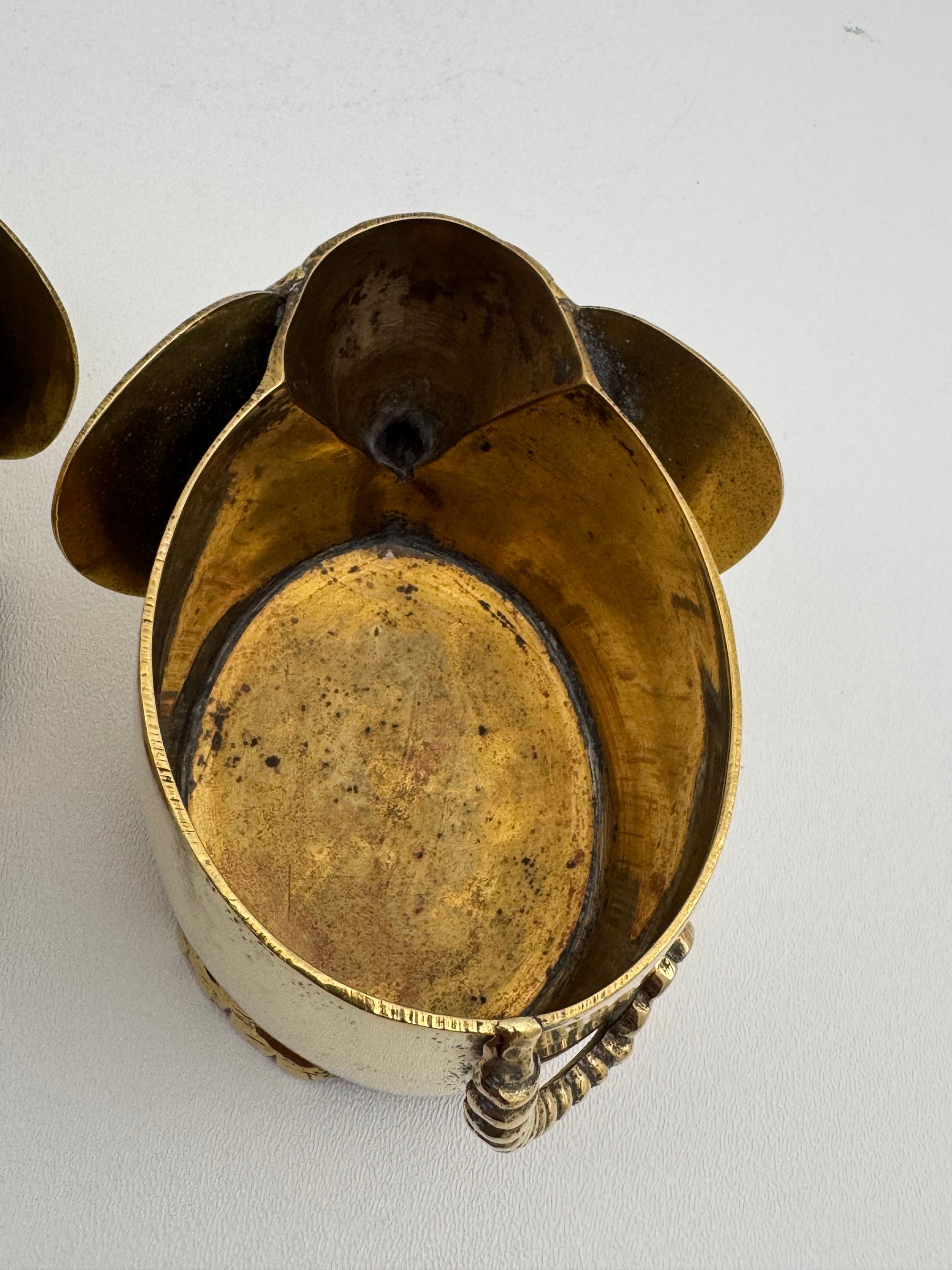 Vintage Brass Elephant Cachepots- A Pair