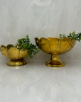 Vintage Brass Floral Bowls- A Three Piece Lightweight Set