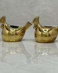 Vintage Brass Rooster Candleholders-A Pair