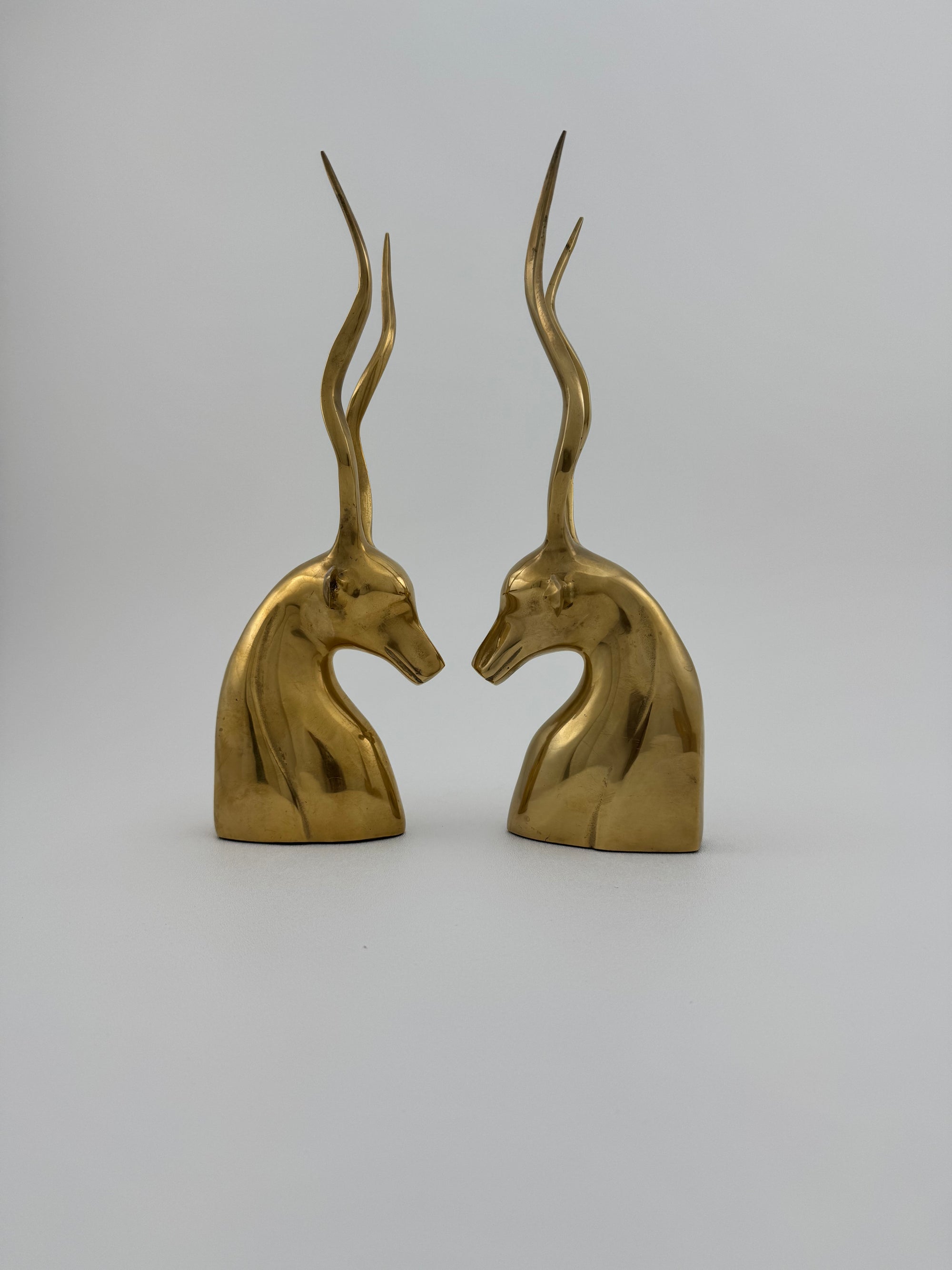 Vintage Brass Antelopes- A  Pair