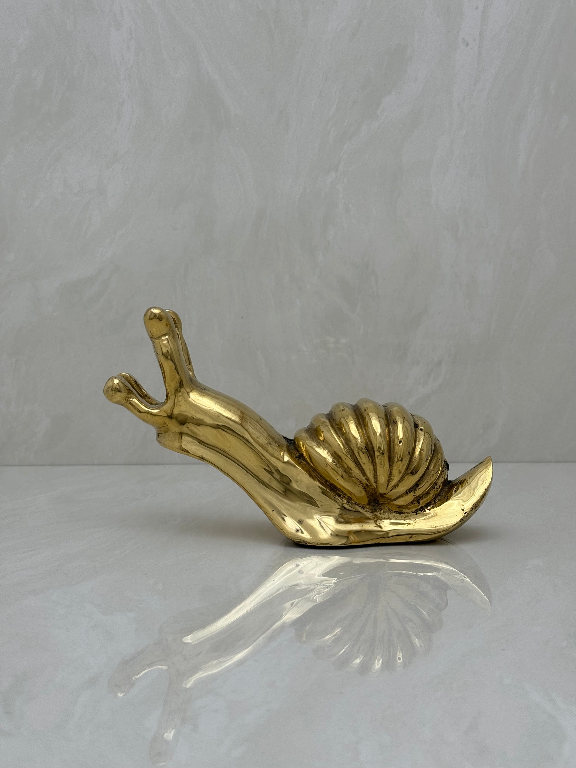 Vintage Brass Snail