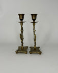 Vintage Brass Centaur Candlestick Holders – Mythological Archer Sagittarius Candleholders – Hollywood Regency Decor – Pair
