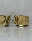 Vintage Brass Elephant Cachepots- A Pair