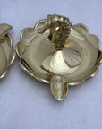 Vintage Small Brass Seahorse Ashtrays-A Pair