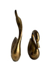 Vintage Brass Swan Sculptures – Elegant Mid-Century Pair