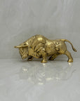 Vintage Brass Charging Bull