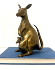 Vintage Brass Kangaroo with Joey Figurine
