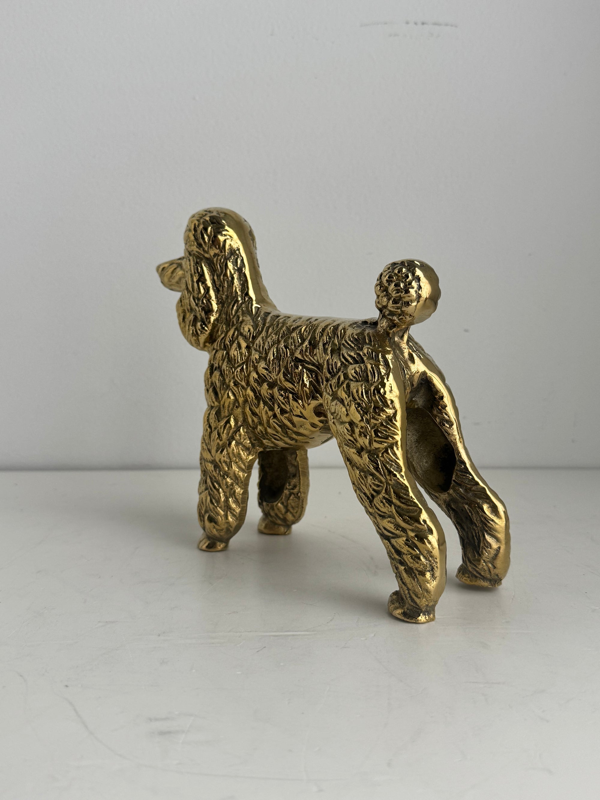 Vintage Brass Poodle