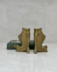 Vintage Brass Fish Vases-A Pair