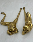 Long Legged Brass Frogs-A Pair