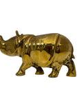 vintage brass rhinoceros