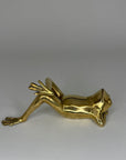 Vintage Brass Relaxing Frog