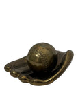 Vintage Brass Baseball Glove and Ball-A Two Piece Set