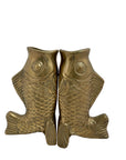 Vintage Brass Fish Vases-A Pair