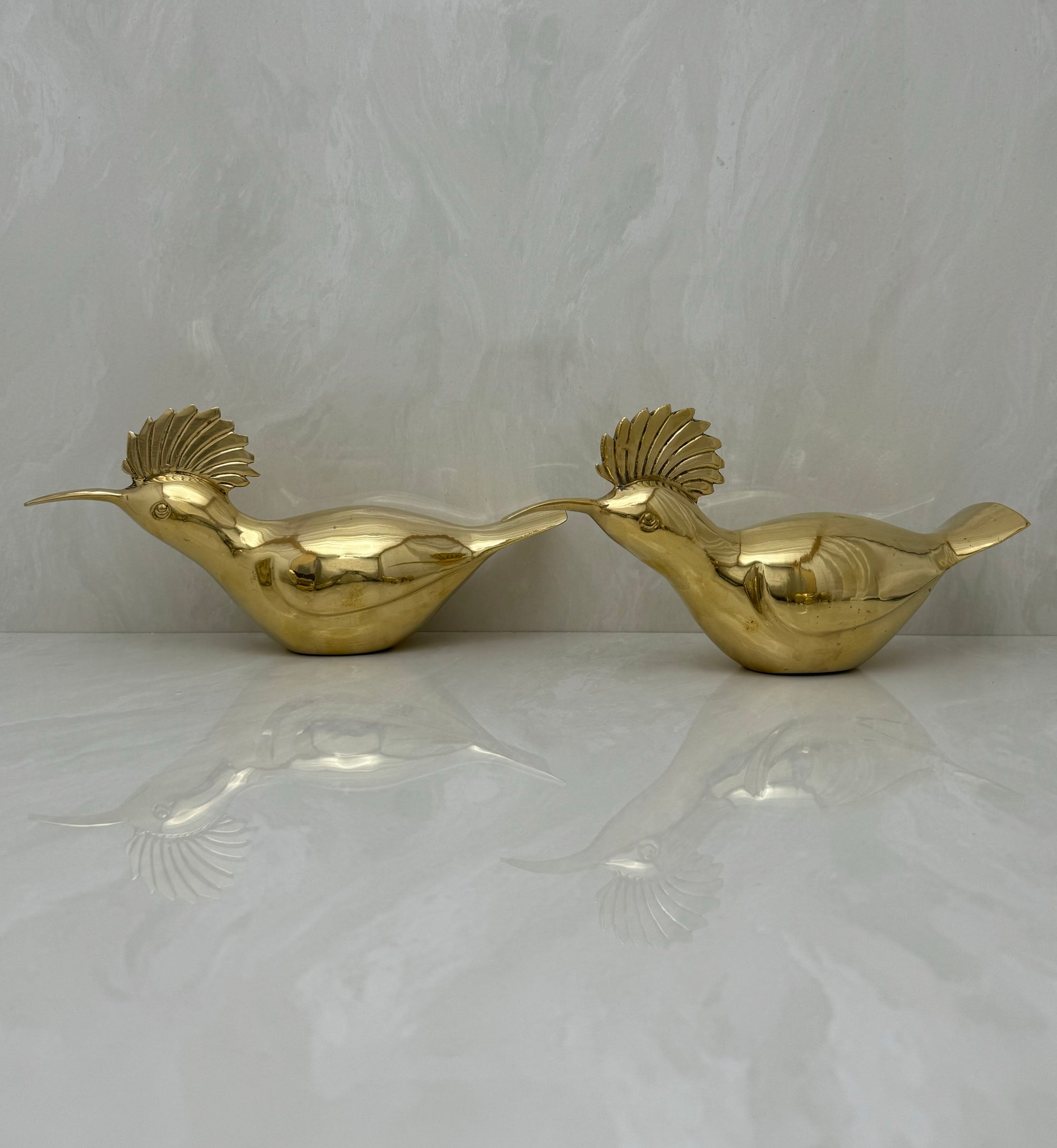 Vintage brass Birds-A Pair