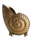 Vintage Brass Nautilus Shell Wine Bucket or Planter