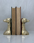 Vintage Brass Dog Bookends- A Pair