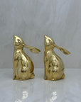 Vintage Brass Rabbit Bookends-A Pair