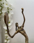 One-Foot Tall Brass Figurine of a Tennis Player