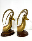Vintage Sarréid Ltd. Brass Ibex Sculptures — Made in Spain, Mid-Century Modern Elegance