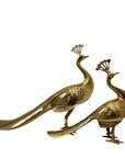 Vintage Brass Peacocks