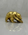 Vintage Brass Bear with Fish in Mouth