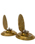 Vintage Brass Seashell Candle Holders – Coastal Nautical Taper Holders (Pair)