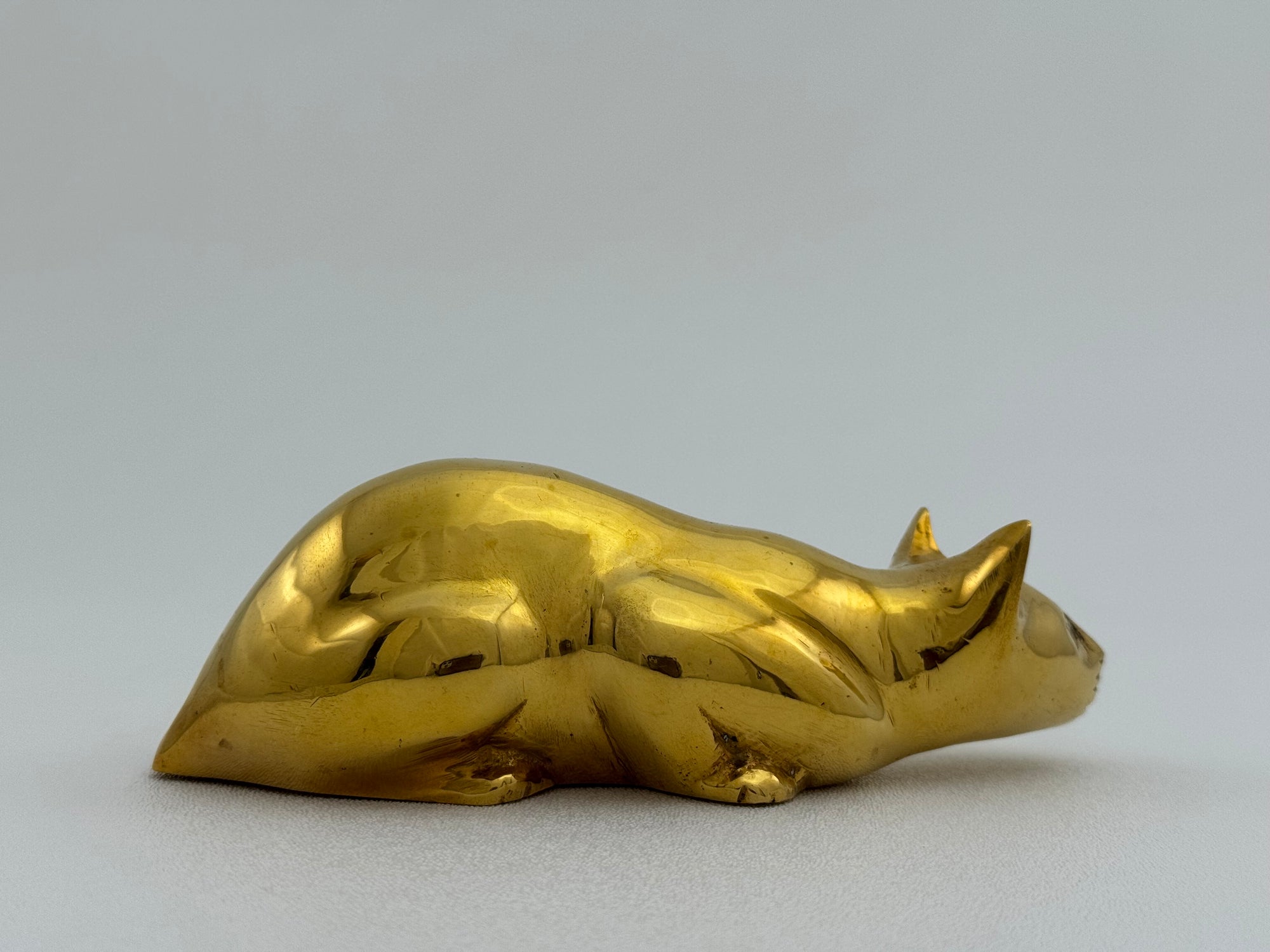 Vintage Brass Cat Figurine