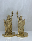 Vintage Brass Statue of Liberty Bookends- A Pair