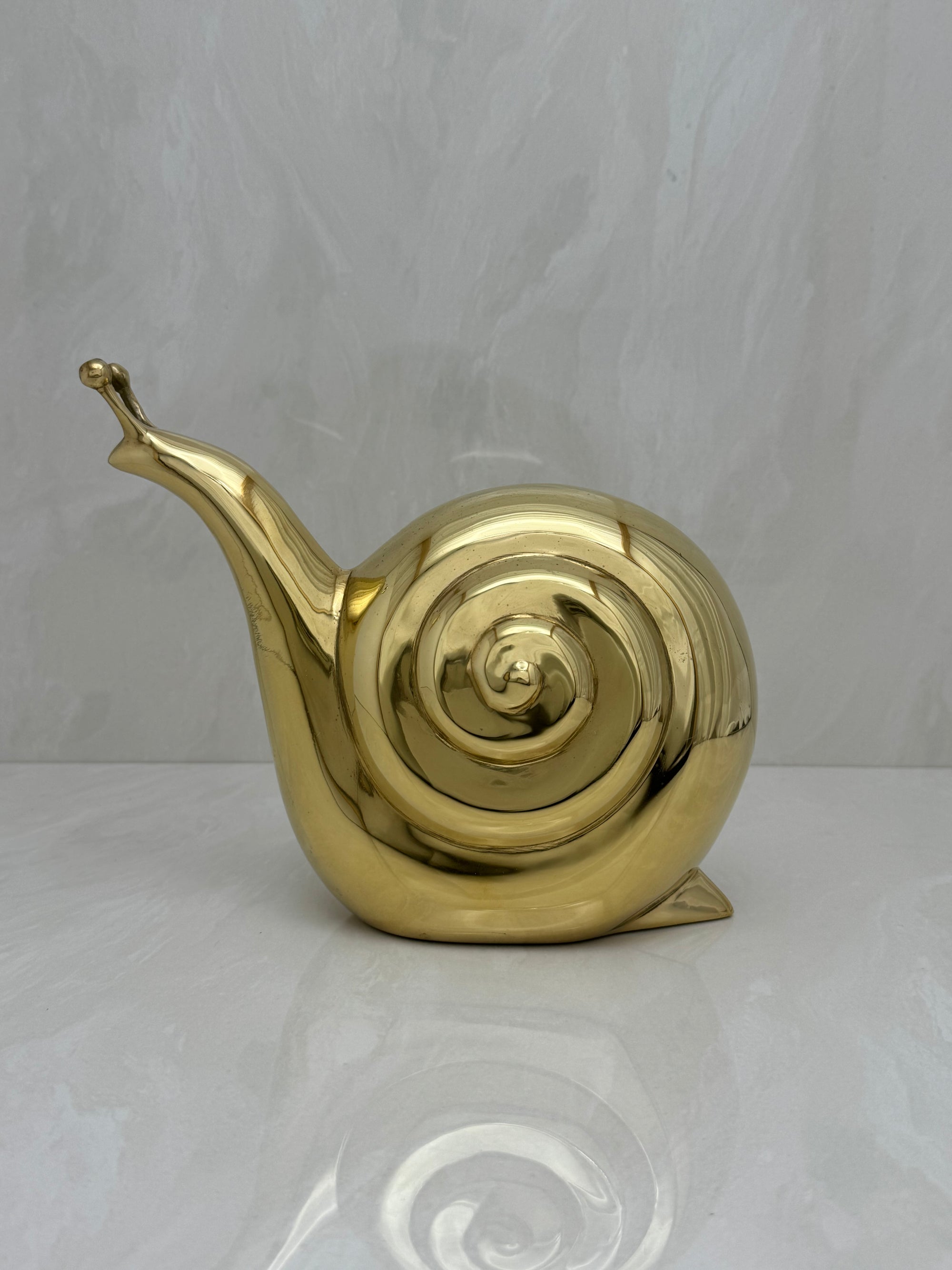 Large Vintage Brass Snail-By Dolbi Cashier