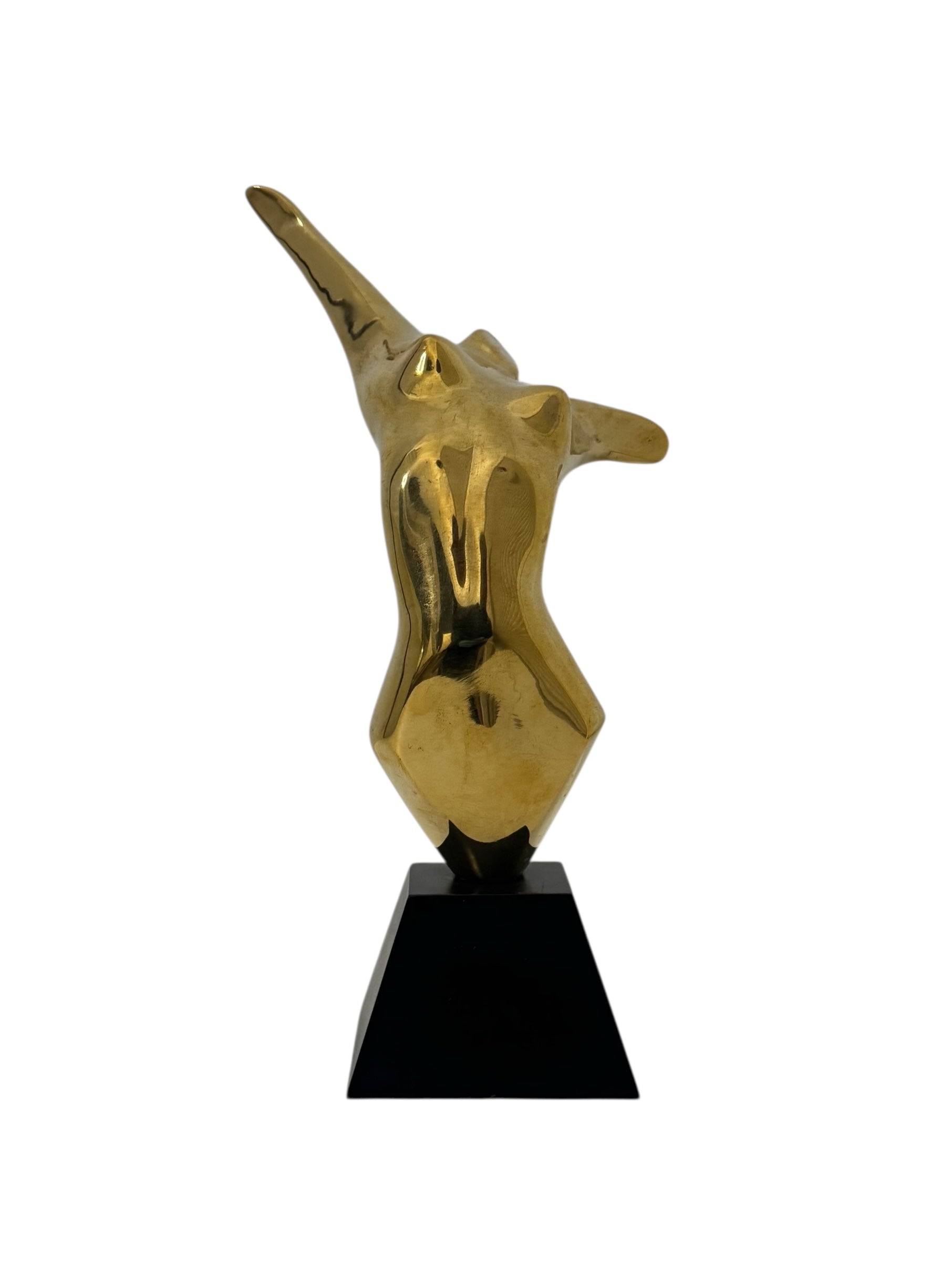 Vintage Brass Silhouette of a Nude Lady