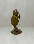 Vintage Brass Frog with Microphone