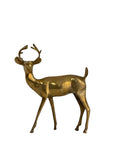 Vintage Brass Deer in a Gentle Gaze