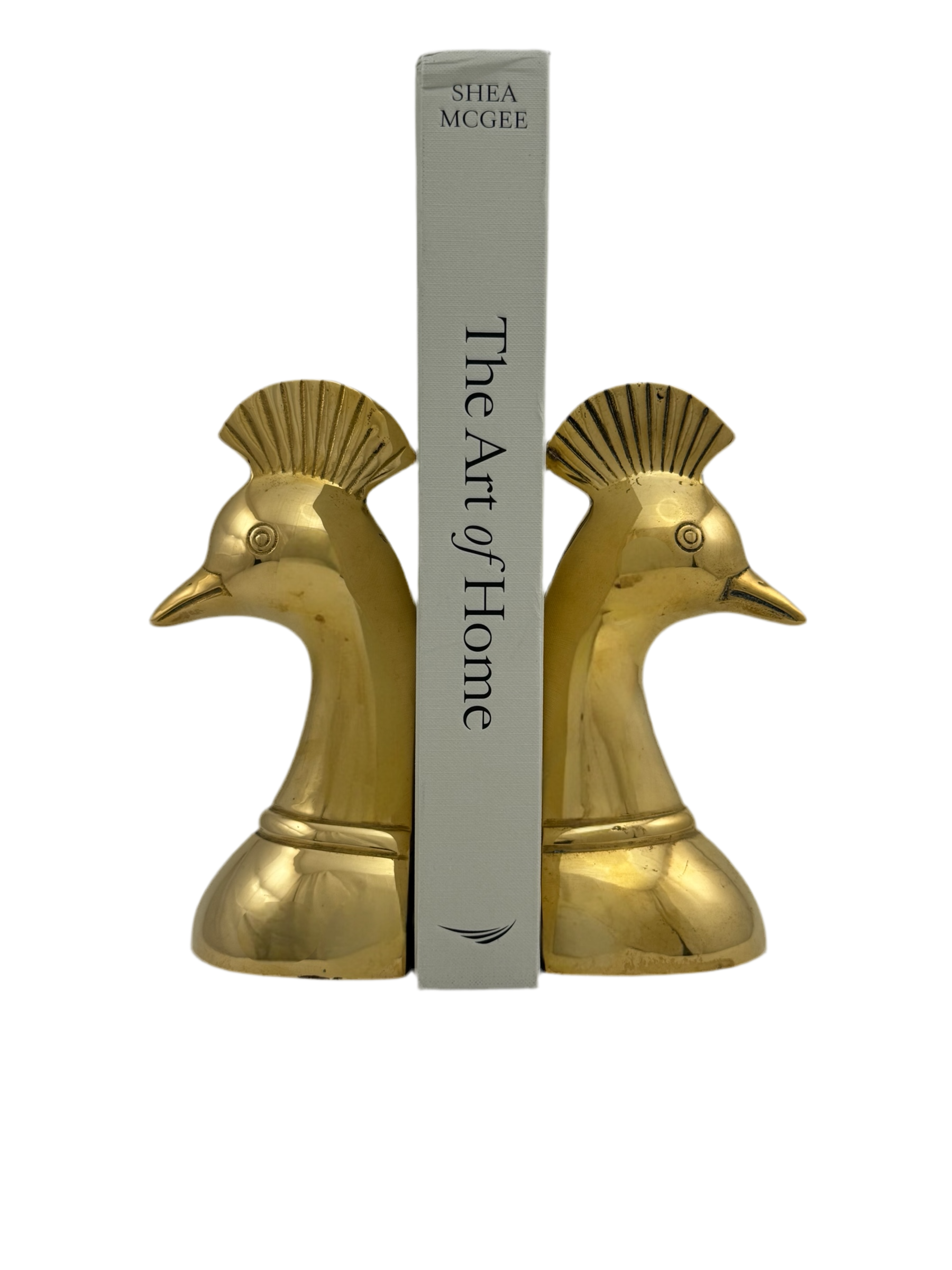Vintage Brass Bird Bookends-A Pair