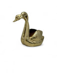 Vintage Brass Double Swan Planter