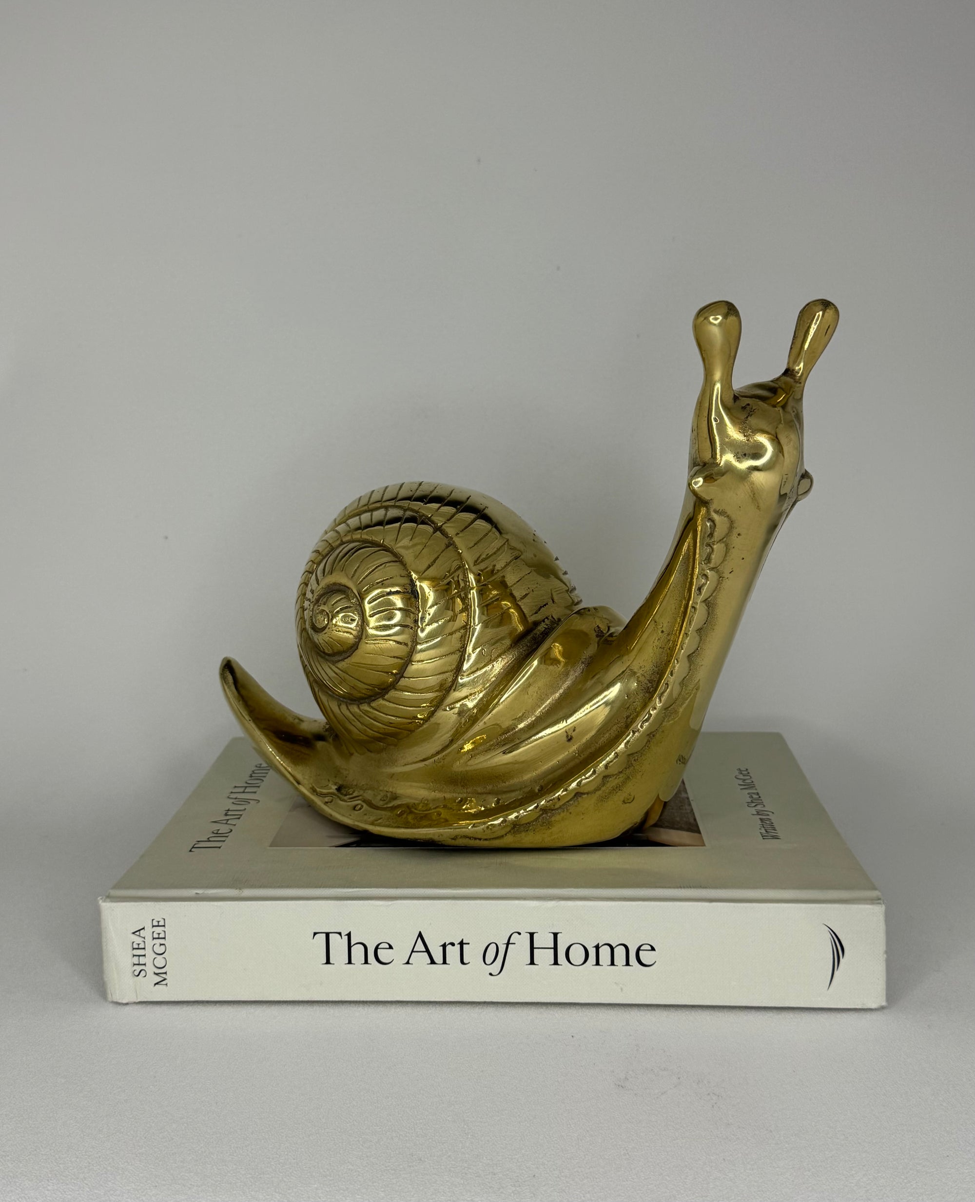 Vintage Brass Snail-Large