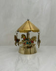 Vintage Brass Enesco Music Horse Carousel