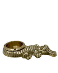 Vintage Brass Alligator Ashtray/Candleholder/Ring Dish