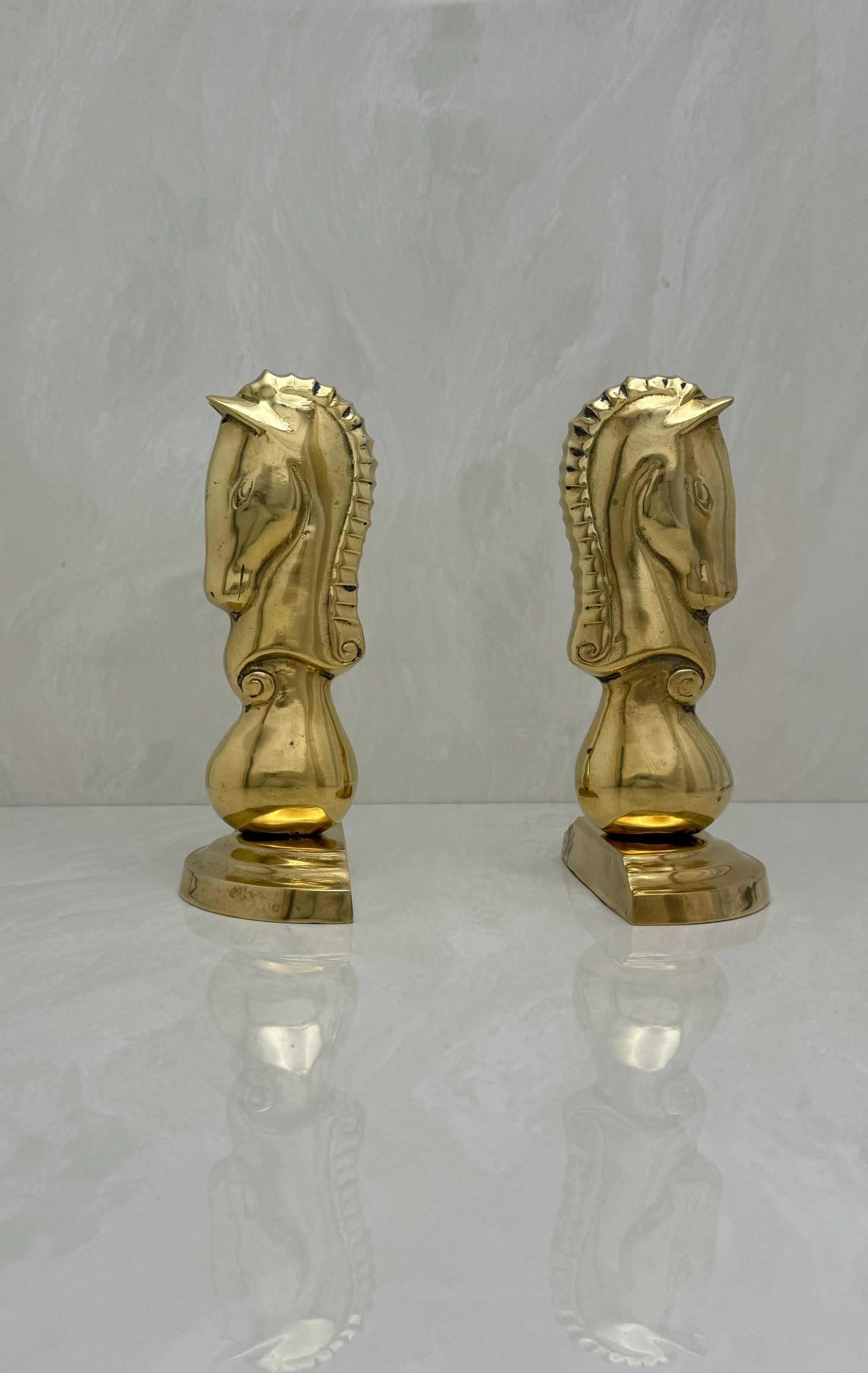 Vintage Brass Horse Bookends-A Pair