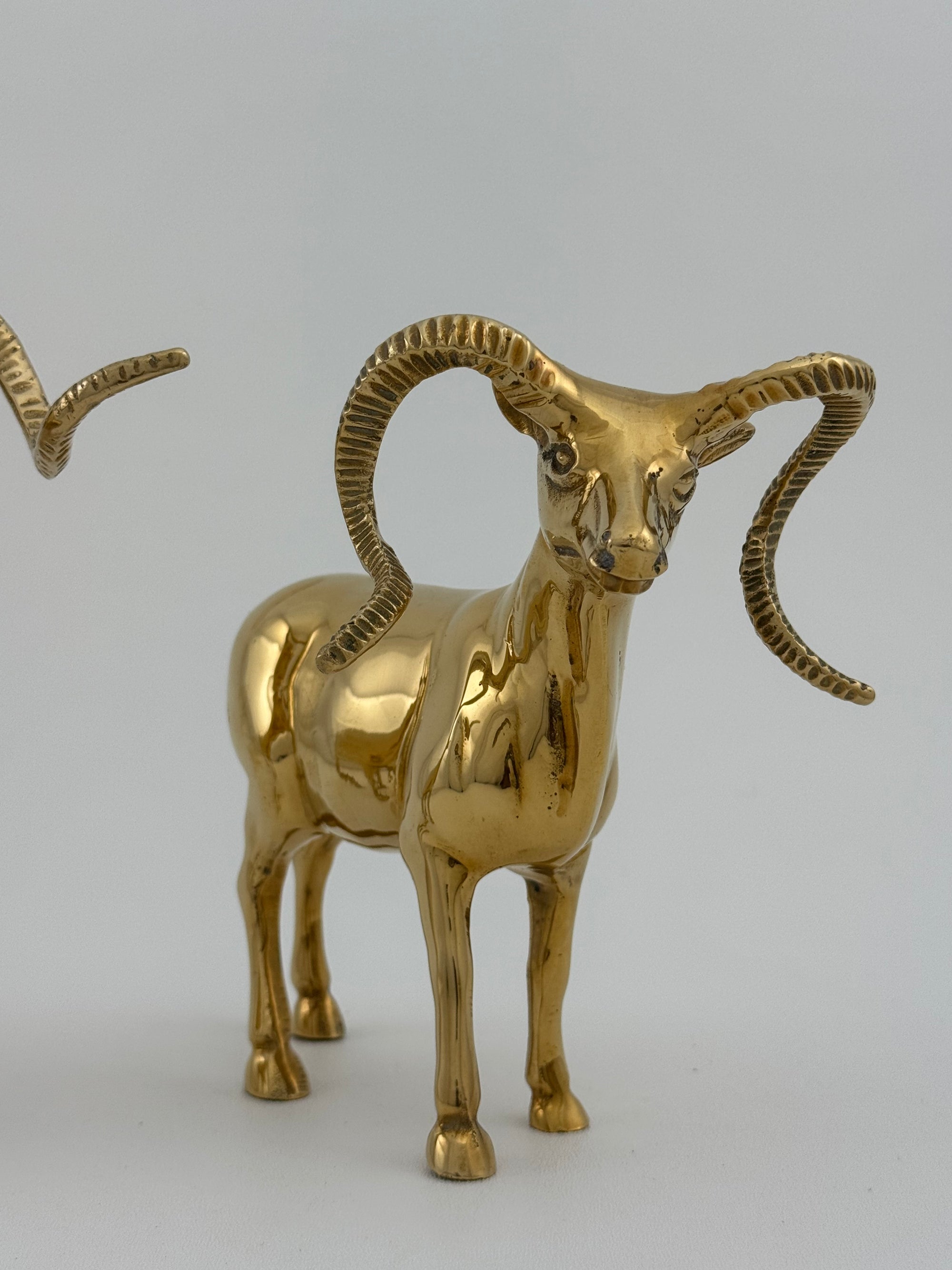 Vintage Brass Rams-A Pair